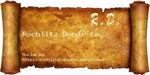 Rochlitz Donáta névjegykártya